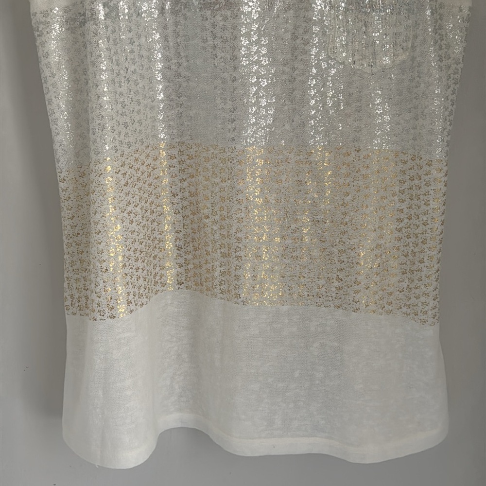 Tempo Paris White and Silver Tank Top - Picture 4 of 9